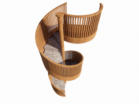 Винтовая лестница -В3 3D Модель