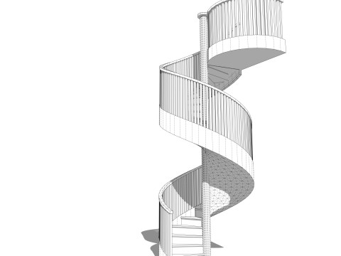 Винтовая лестница -В3 3D Модель
