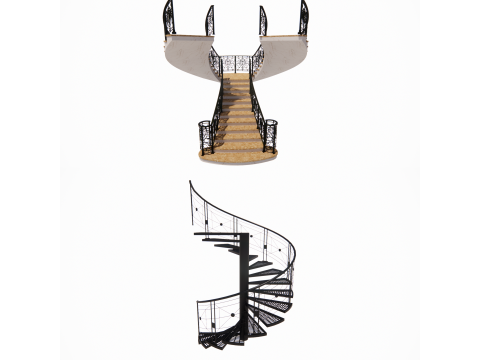 Döner merdiven -B5 3D Model