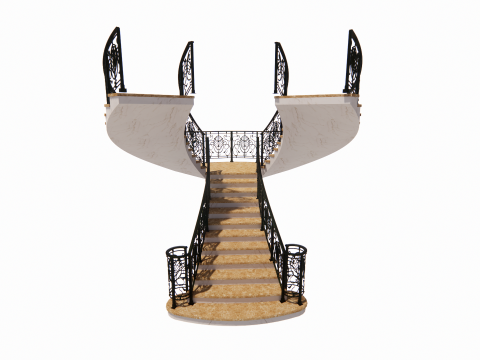 螺旋楼梯-B5 3D 模型