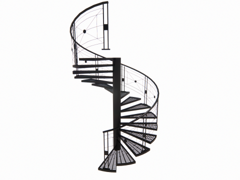 螺旋楼梯-B5 3D 模型