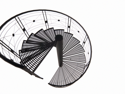 螺旋楼梯-B5 3D 模型