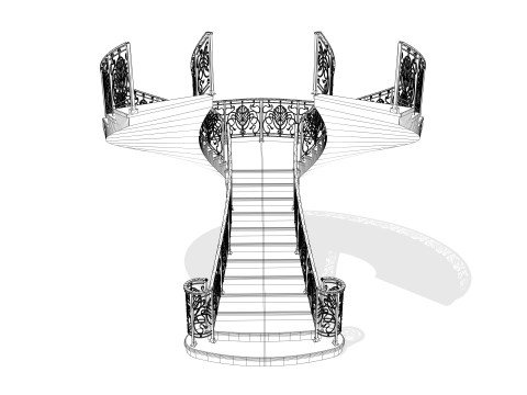 螺旋楼梯-B5 3D 模型