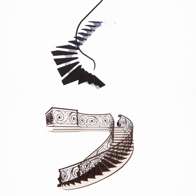 Escalera de caracol -B6 Modelo 3D .c4d .max .obj .3ds .fbx .stl .blend 