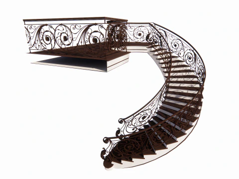 Spiral staircase -B6 3D Model