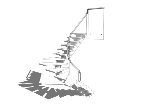 Escalera de caracol -B6 Modelo 3D