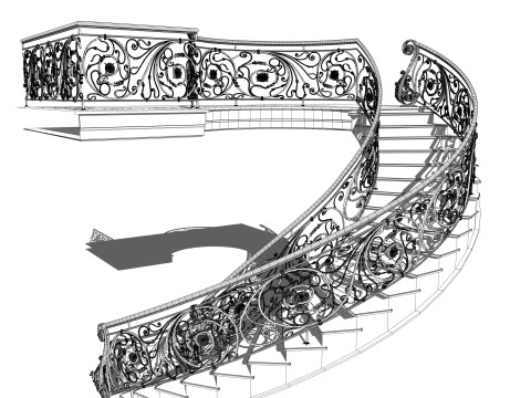 Spiral staircase -B6 3D Model