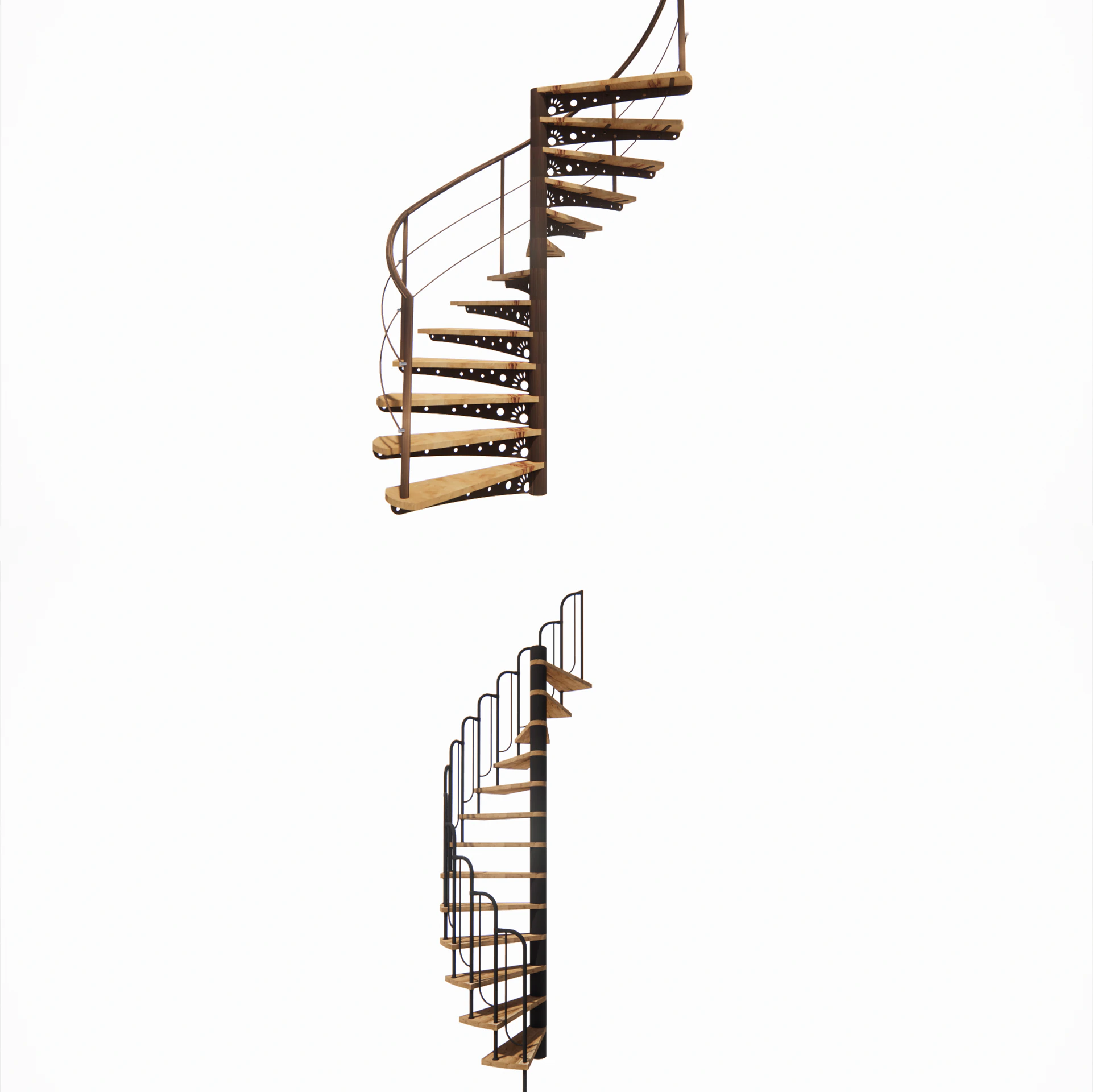Spiral staircase -B7 3D Model .c4d .max .obj .3ds .fbx .stl .blend