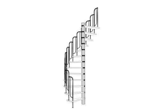 Spiral staircase -B7 3D Model