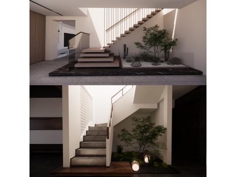 螺旋楼梯-B8 3D 模型