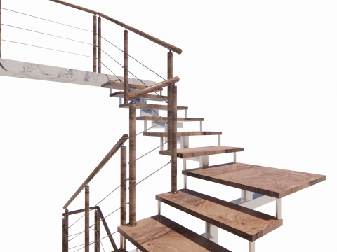 Escalier en colimaçon -B9 Modèle 3D