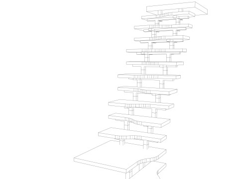Escalier en colimaçon -B9 Modèle 3D