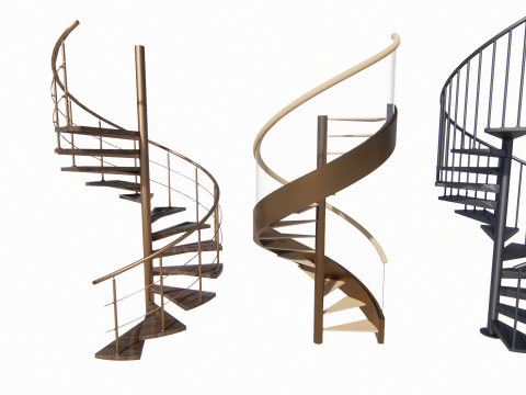 Escalera de caracol -B10 Modelo 3D