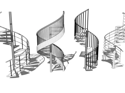 Spiral staircase -B10 3D Model