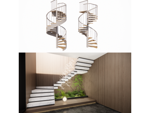Spiral staircase -B12 3D Model