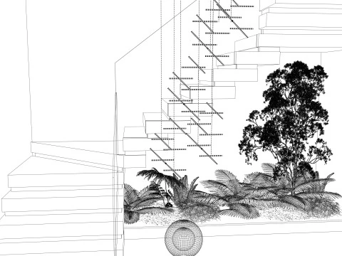Spiral staircase -B12 3D Model