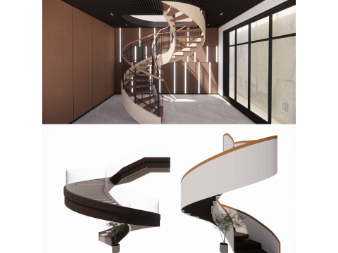 Wenteltrap -B13 3D Model