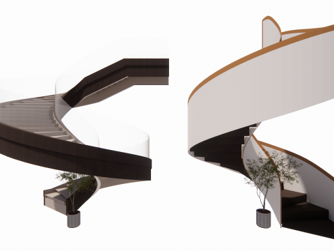 Tangga spiral -B13 Model 3D