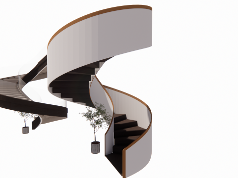 Tangga spiral -B13 Model 3D