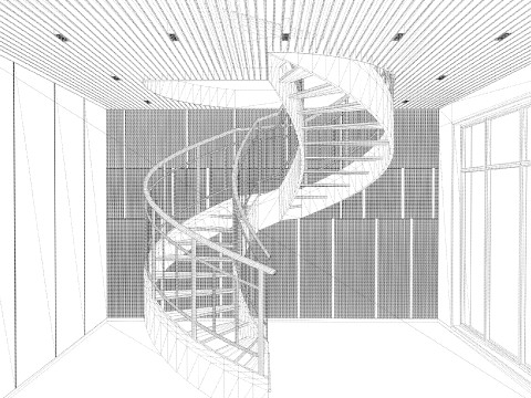 Tangga spiral -B13 Model 3D