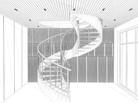 Spiral staircase -B13 3D Model