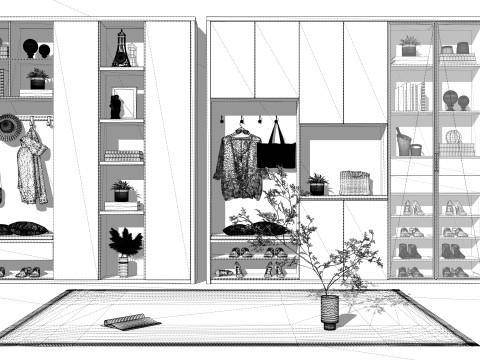 Kledingkast -B1 3D Model