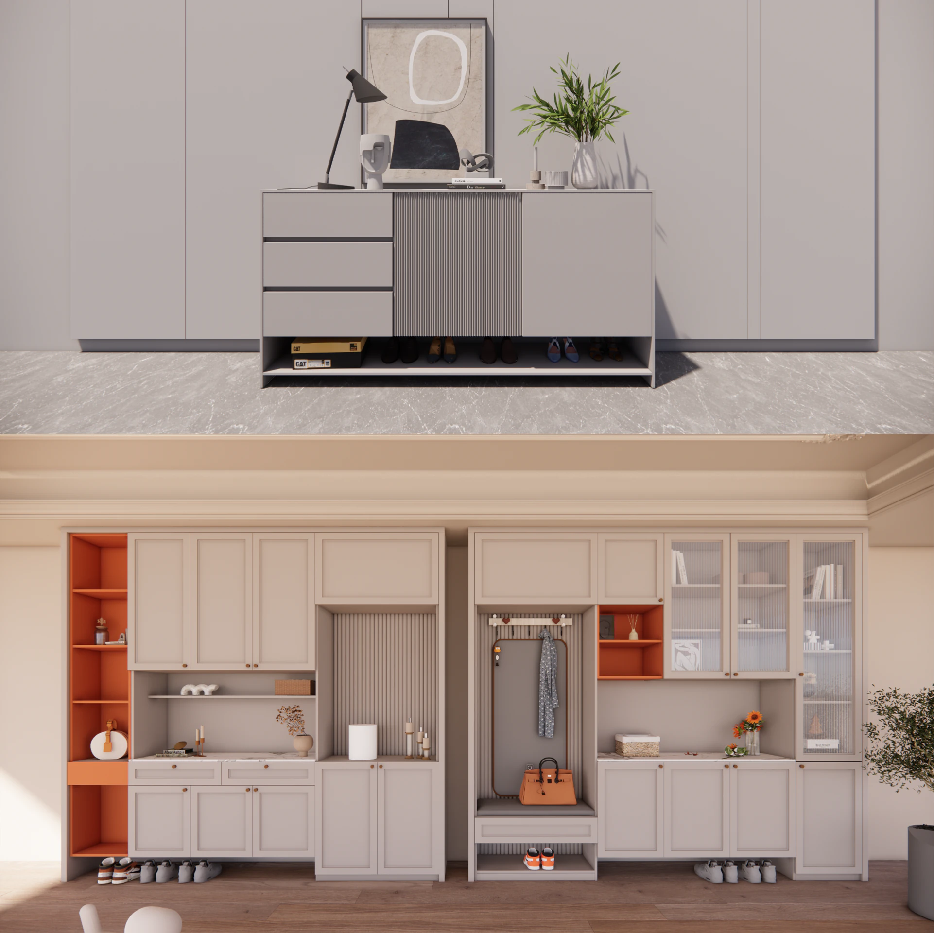 Wardrobe -B7 3D Model .c4d .max .obj .3ds .fbx .stl .blend 