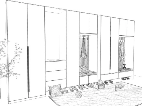 Wardrobe -B18 3D Model