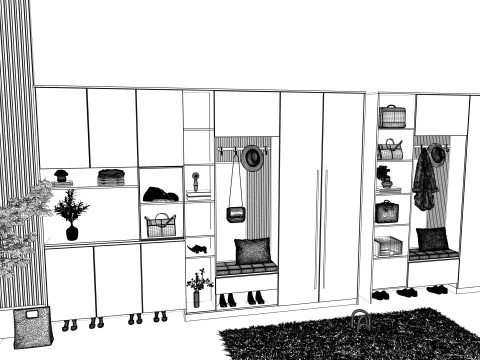 Wardrobe -B18 3D Model