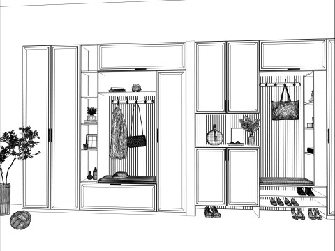Kleiderschrank -B8 3D Modell