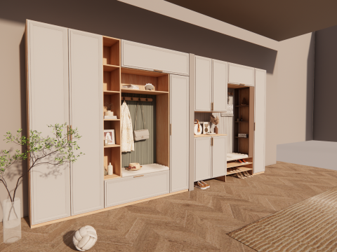 Kleiderschrank -B8 3D Modell