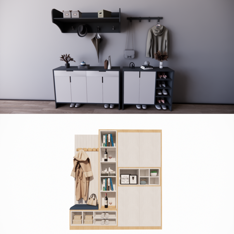 Armadio -B10 Modello 3D .c4d .max .obj .3ds .fbx .stl .blend