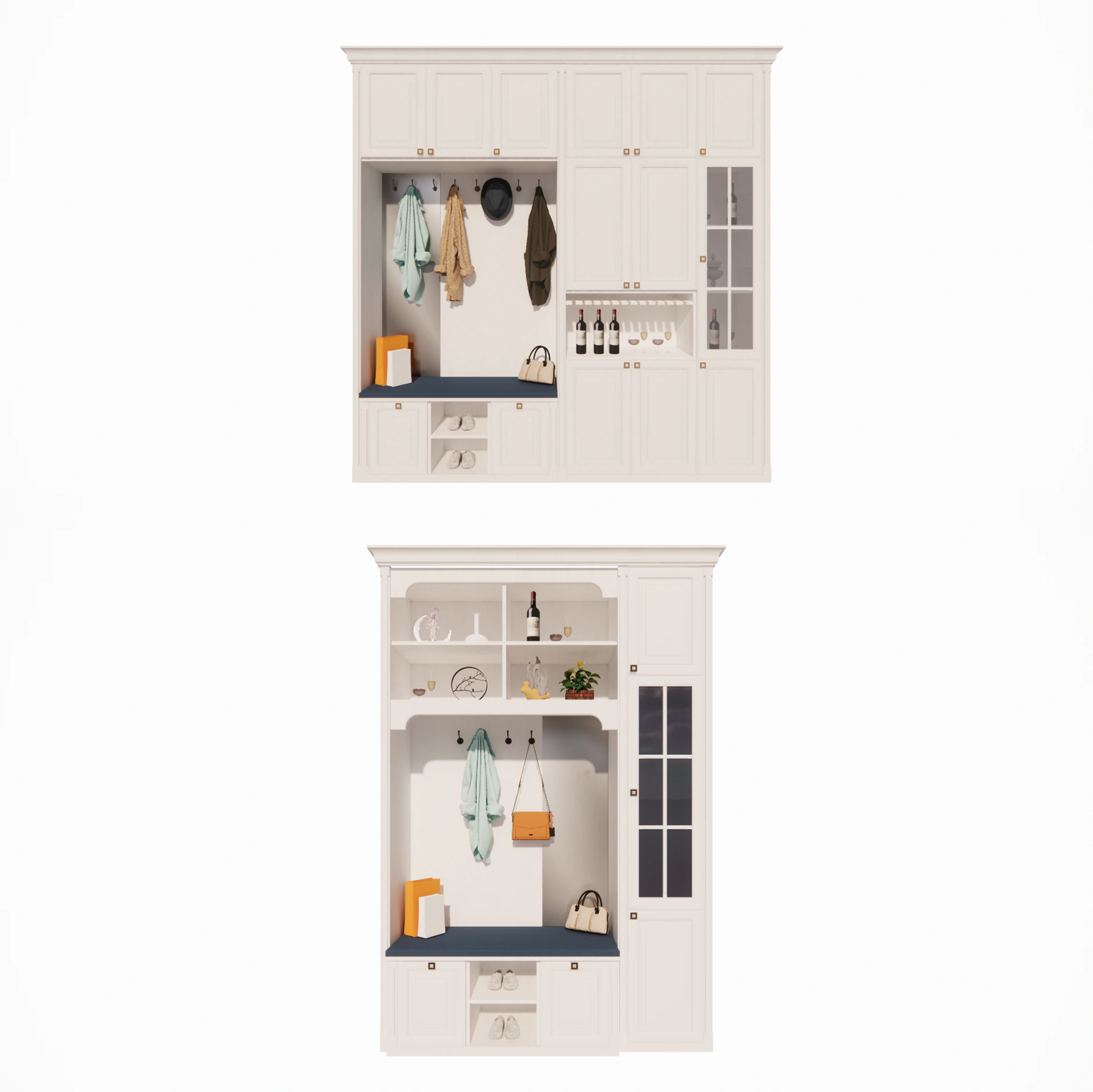 Wardrobe -B12 3D Model .c4d .max .obj .3ds .fbx .stl .blend 