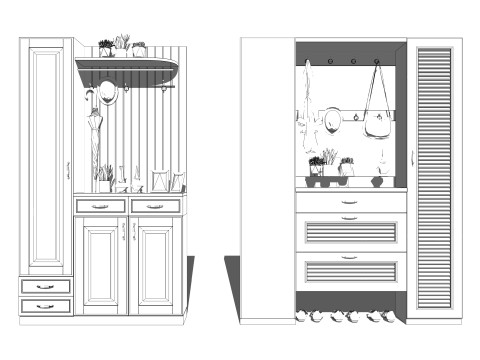 Kleiderschrank -B16 3D Modell