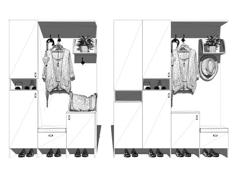 Kleiderschrank -B16 3D Modell