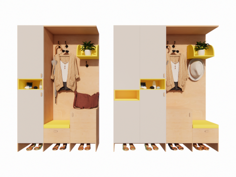 Kleiderschrank -B16 3D Modell