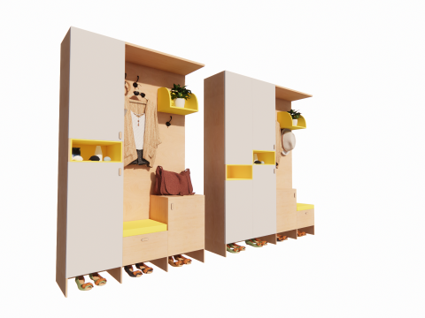 Kleiderschrank -B16 3D Modell