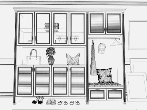 Kleiderschrank -B15 3D Modell
