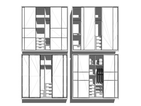 走廊家具-B13 3D 模型