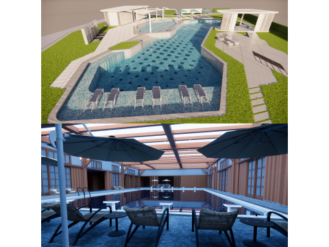 Collection swimming pools -B2 3D Model