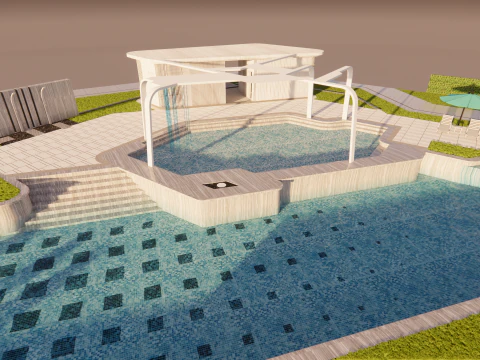 Collection swimming pools -B2 3D Model