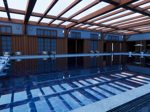 Collection swimming pools -B2 3D Model