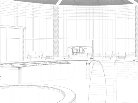 Collection swimming pools -B3 3D Model
