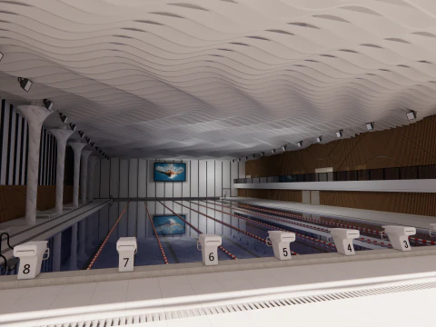 Collection swimming pools -B3 3D Model