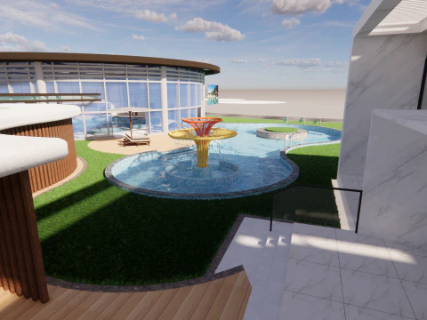 Collection swimming pools -B3 3D Model