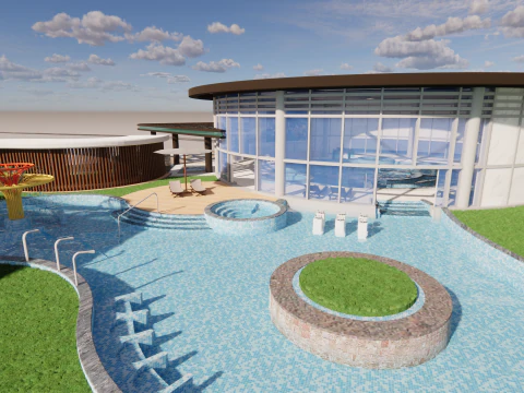 Collection swimming pools -B3 3D Model