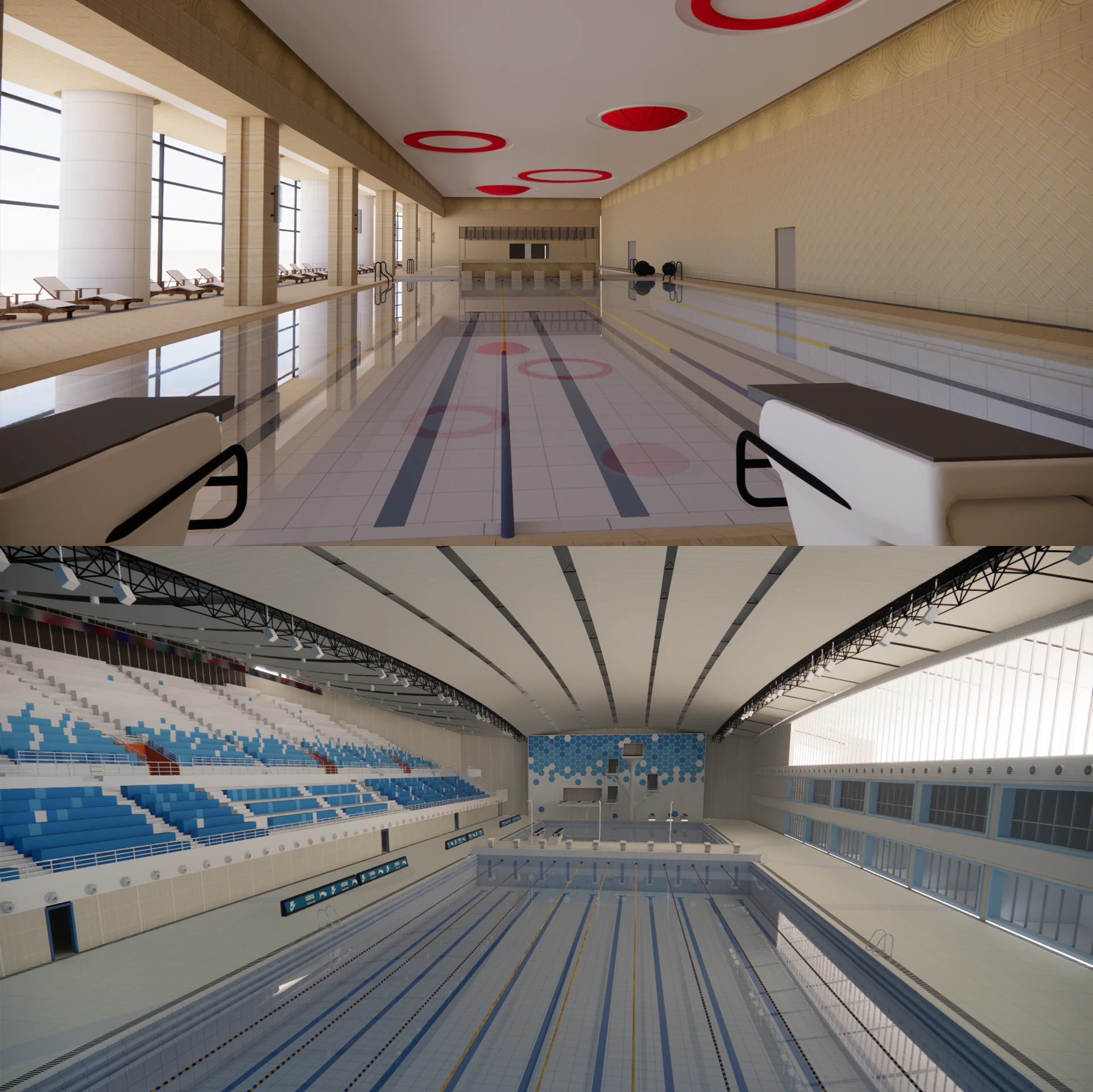 Collection swimming pools -B4 3D Model .c4d .max .obj .3ds .fbx .stl .blend 