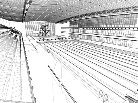 Collection swimming pools -B4 3D Model