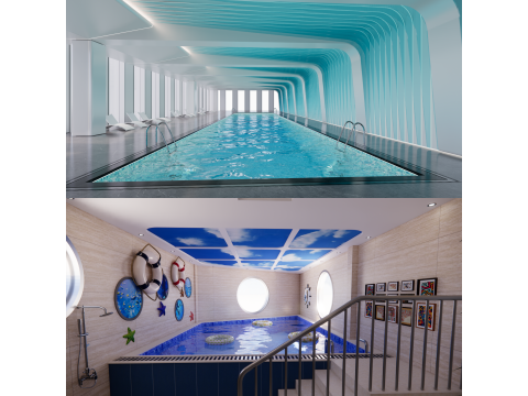 Collection swimming pools -B6 3D Model