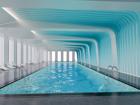 Kolekcja basen&oacute;w -B6 Model 3D